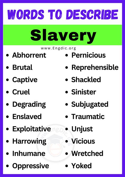 other words for slavery.